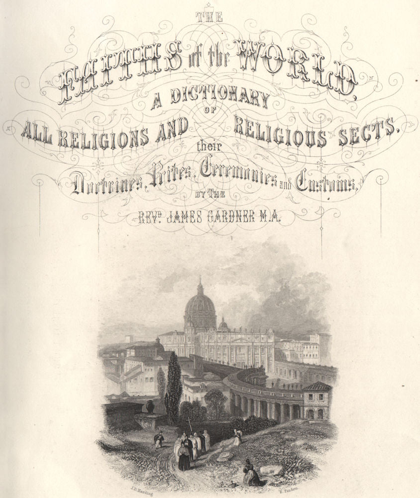 'Faiths of the World', Rev. James Gardner. Volume 2. Title page. Religion 1840